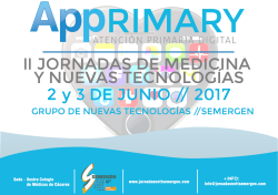 II Jornadas de Medicina y Nuevas Tecnologías II Jornadas de Medicina y Nuevas Tecnologías